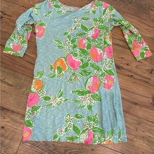 Lilly Pulitzer Blue and Pink Floral Dress